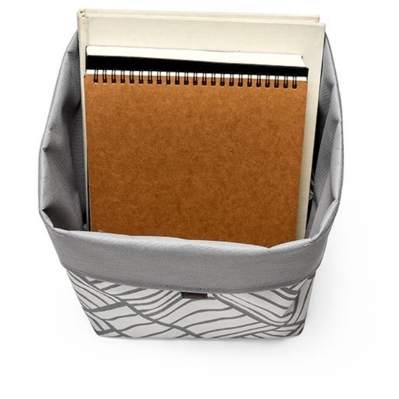 Reversible Bin - Medium (Grey Patchwork) - Picture 2 of 4